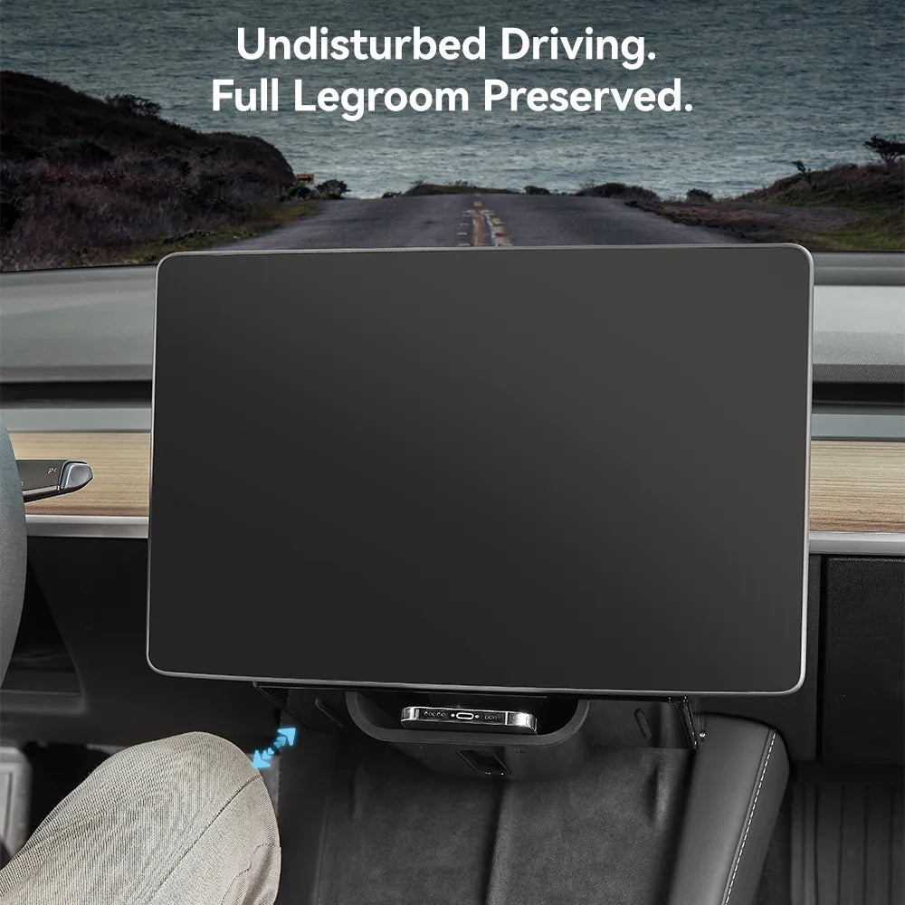 3W Under Screen Storage Organizer For Tesla Model 3 Highland 2024-2025/ Y Juniper 2025-2026 Hidden Magnetic Center Console Organizer Tray