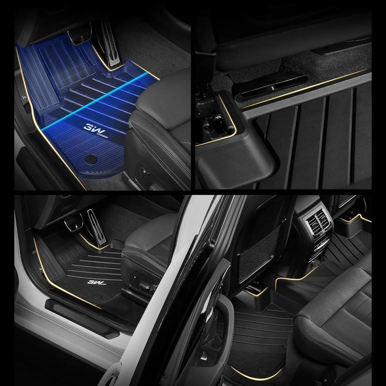 3W BMW X3 30i M40i X3M 2018-2024 Floor Mats & Cargo Mats TPE Material & All-Weather Protection (Only for car Without Spare tire) (Don't Fit X3 30e) Vehicles & Parts 3Wliners
