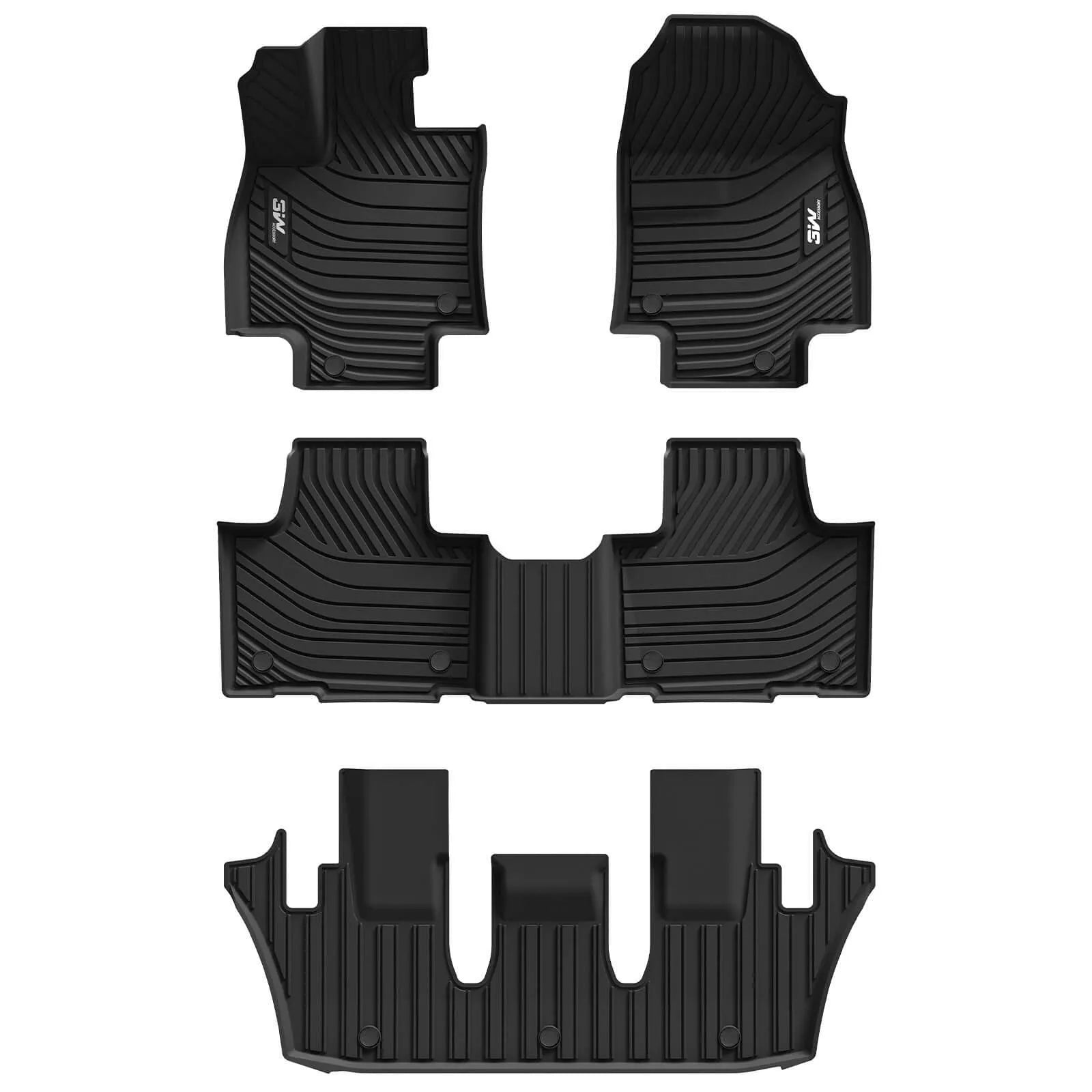 3W Custom Floor Mats Fit 2024 Lexus TX 7 Seat TPE Material & All-Weather Protection (with Trunk Subwoofer Only) Vehicles & Parts 3Wliners 2024 Lexus TX 7 Seat 1st&2nd&3rd Row Mats