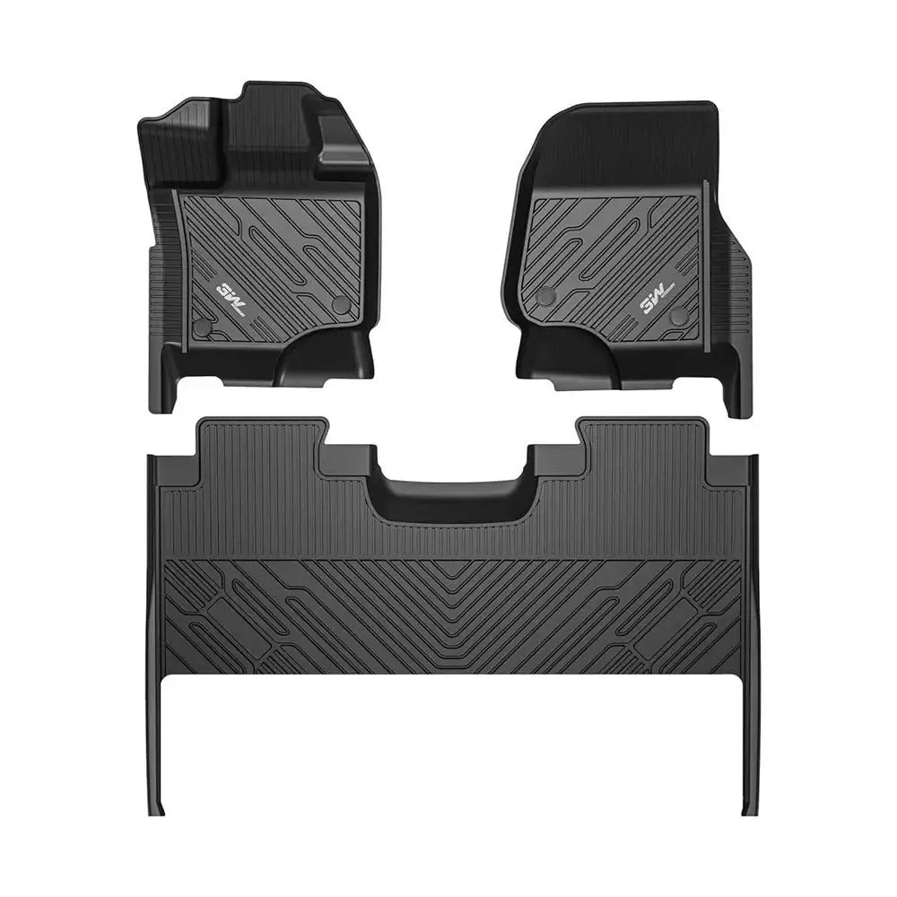 3W Custom Floor Mats Ford F150 (2015-2025) & F250 F350 F450 F550 (2017-2025) Vehicles & Parts 3Wliners F150 with Underseat Storage 1st&2nd Row Mats