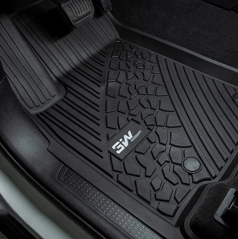 3W Floor Mats Dodge Durango 2016-2021 (2nd Row Bench Seating Only) TPE Material & All-Weather Protection Vehicles & Parts 3Wliners