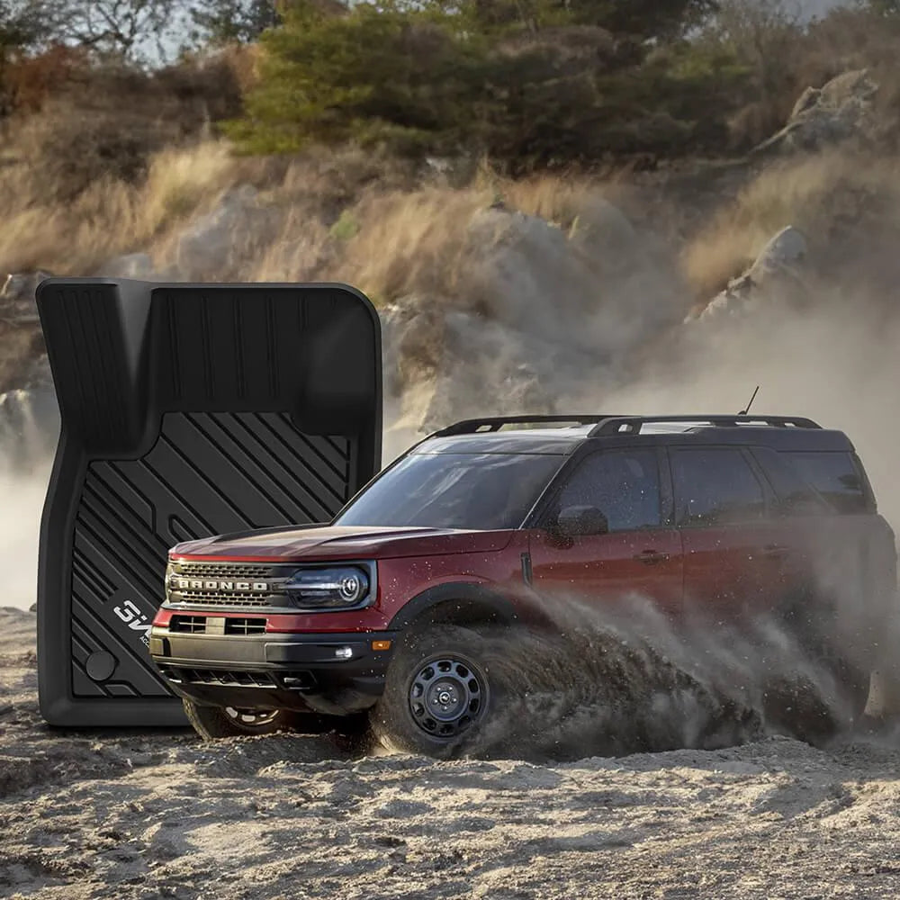 3W Ford Bronco Sport 2021-2024 Floor Mats TPE Material & All-Weather Protection Vehicles & Parts 3Wliners
