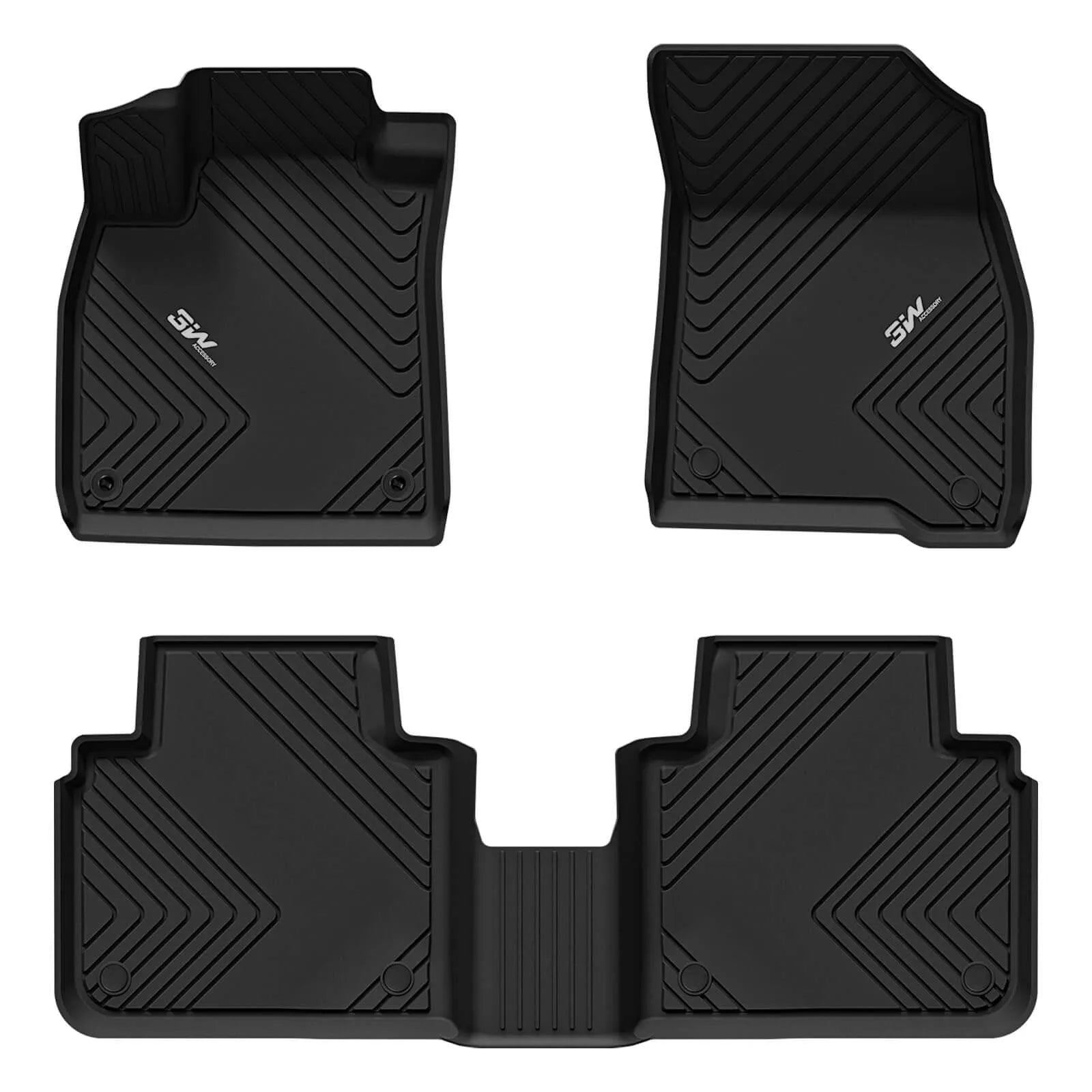 3W Honda Accord 2023-2025 Hatchback Coupe Sedan (Include Hybrid Model) Custom Floor Mats TPE Material & All-Weather Protection Vehicles & Parts 3Wliners 2023-2025 Accord 2023-2025 1st&2nd Row Mats