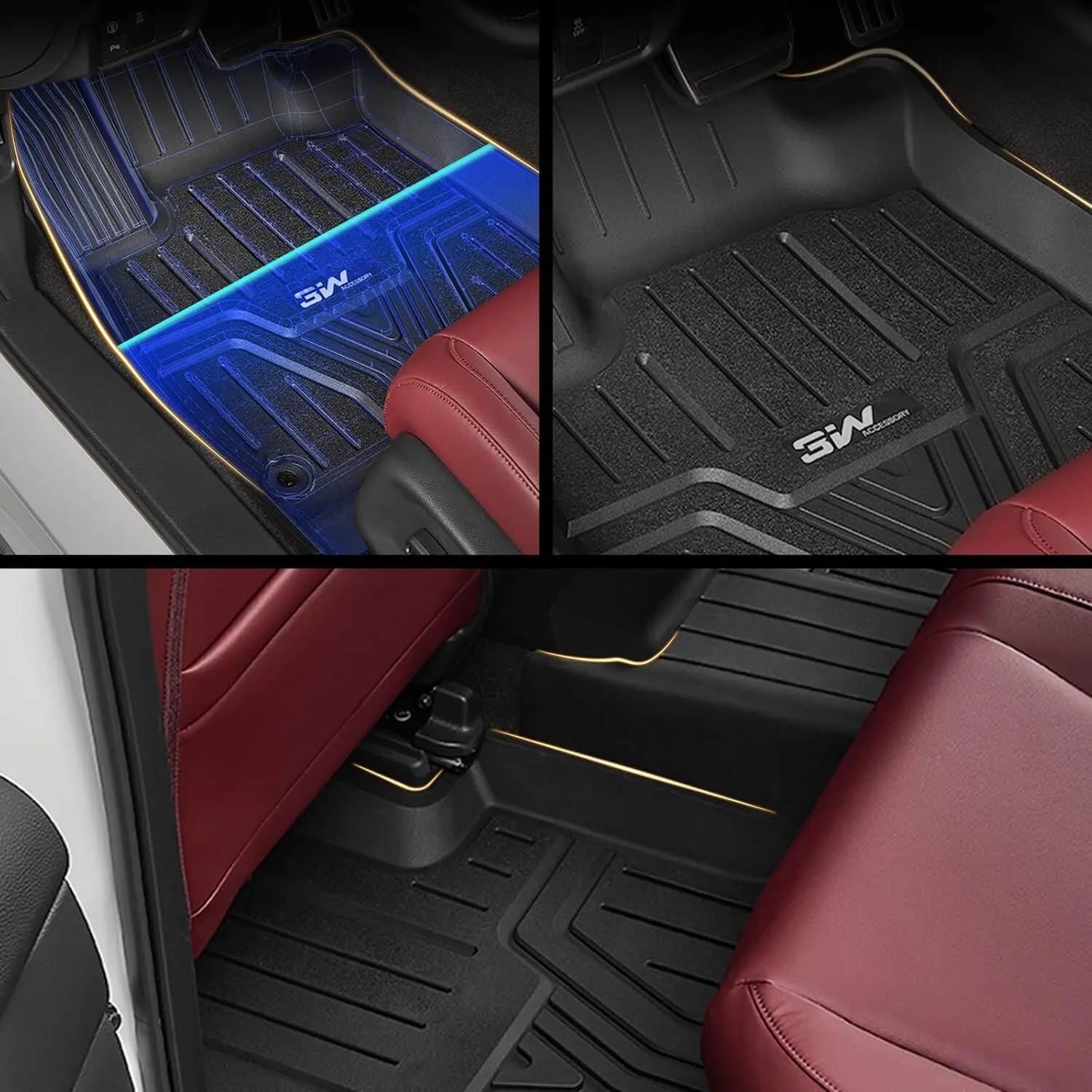 3W Honda Accord 2023-2025 Hatchback Coupe Sedan (Include Hybrid Model) Custom Floor Mats TPE Material & All-Weather Protection Vehicles & Parts 3Wliners