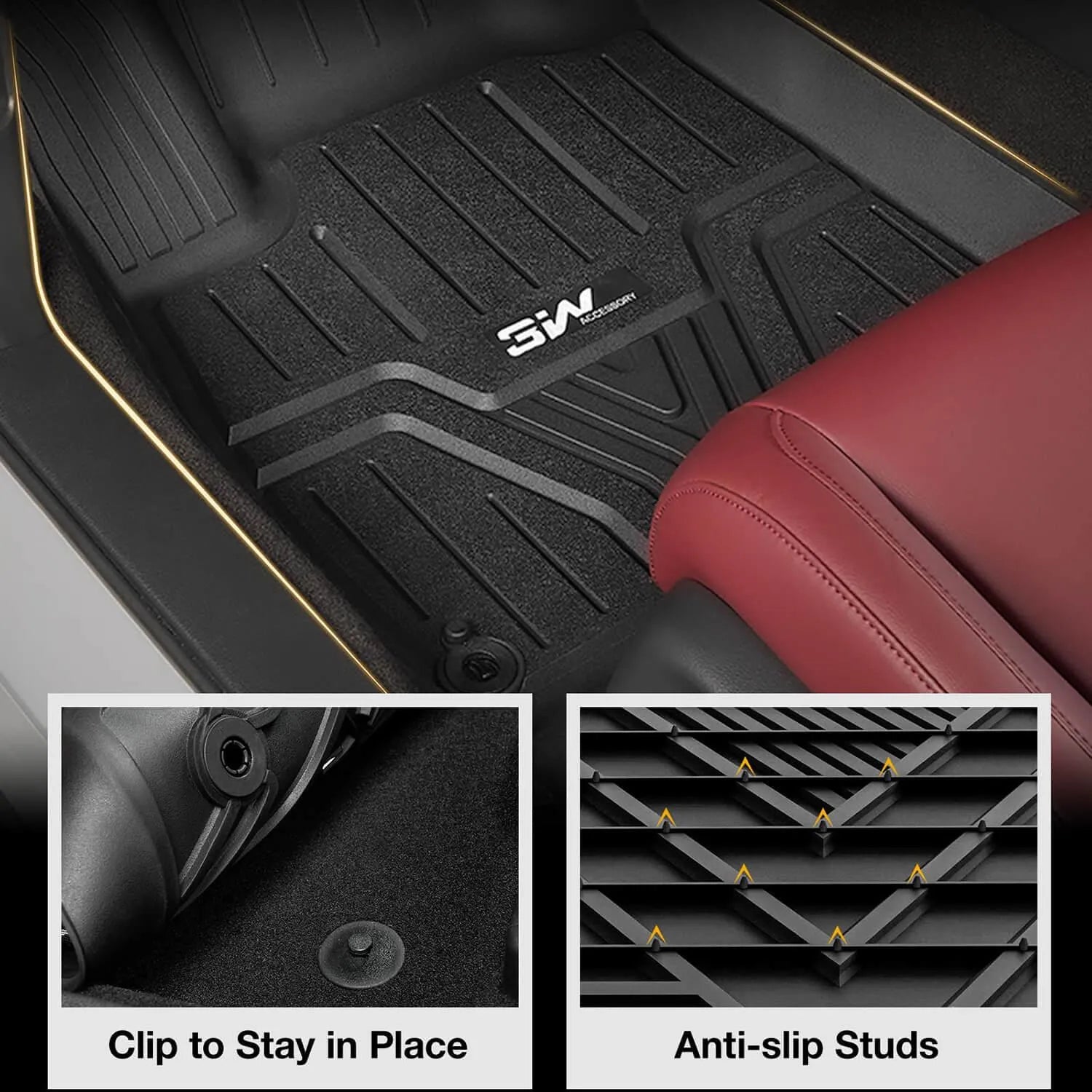 3W Honda Accord 2023-2025 Hatchback Coupe Sedan (Include Hybrid Model) Custom Floor Mats TPE Material & All-Weather Protection Vehicles & Parts 3Wliners