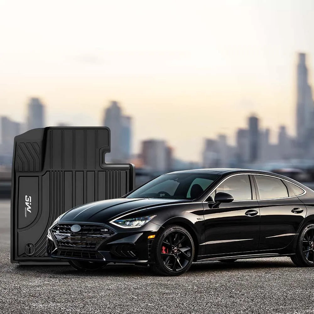 3W Hyundai Sonata 2020-2025 (Only for FWD Models) Custom Floor Mats TPE Material & All-Weather Protection Vehicles & Parts 3Wliners