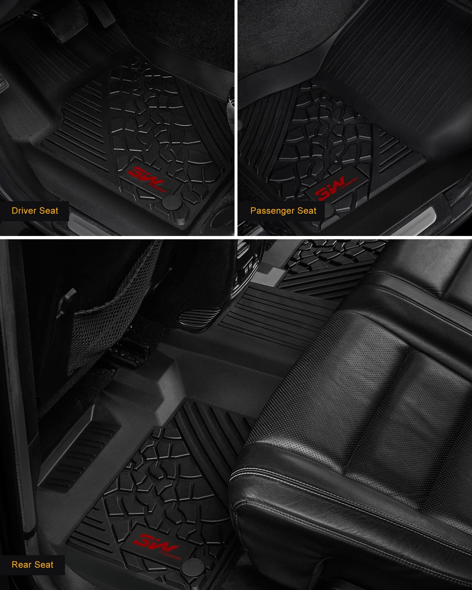 3W Jeep Gladiator 2020-2024 JT Custom Floor Mats TPE Material & All-Weather Protection Vehicles & Parts 3Wliners