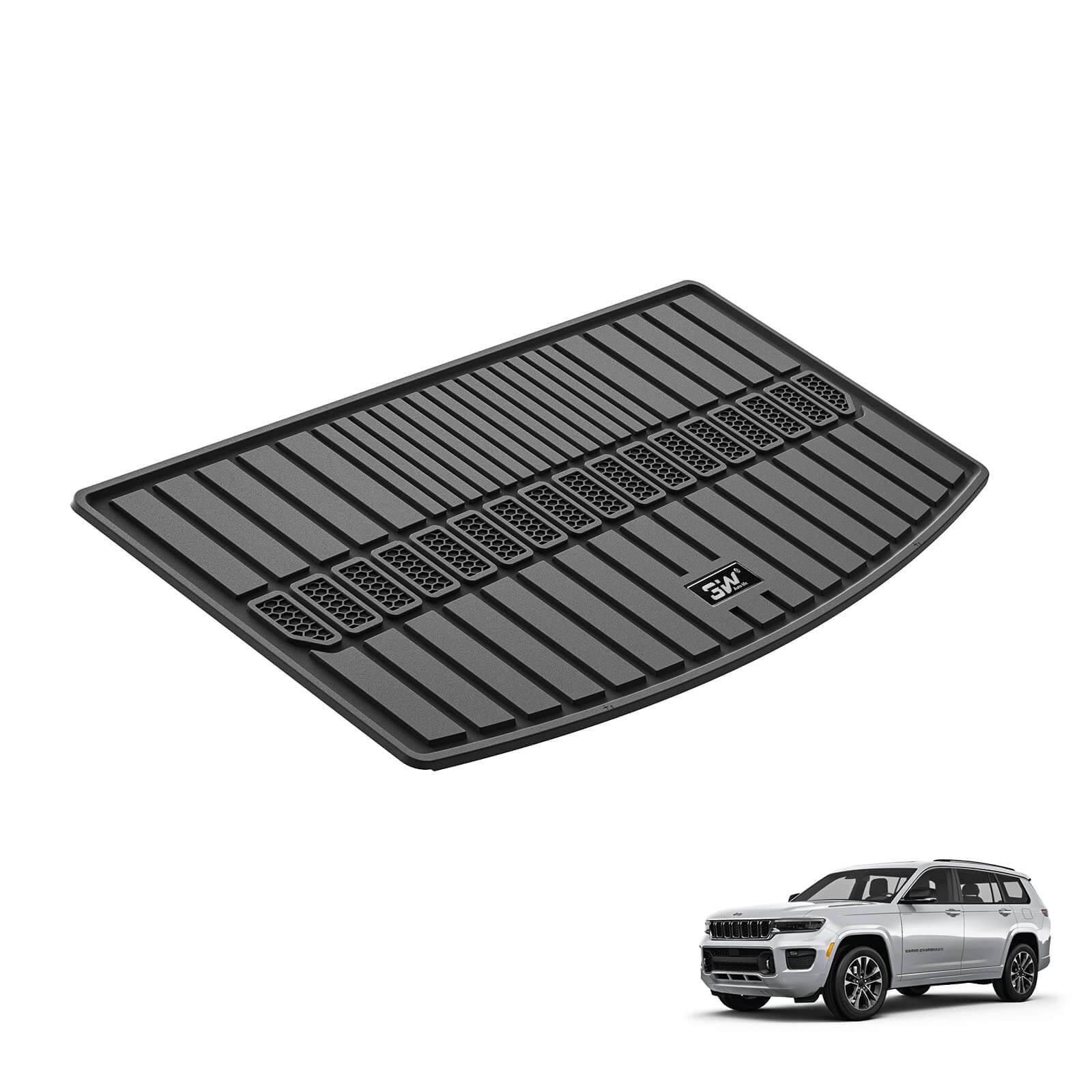 3W Jeep Grand Cherokee L 6 Seat 2021-2025 Custom Floor Mats / Trunk Mat TPE Material & All-Weather Protection Vehicles & Parts 3Wliners