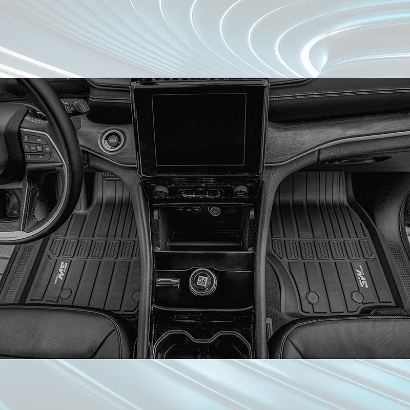 3W Jeep Grand Cherokee L 6 Seat 2021-2025 Custom Floor Mats / Trunk Mat TPE Material & All-Weather Protection Vehicles & Parts 3Wliners