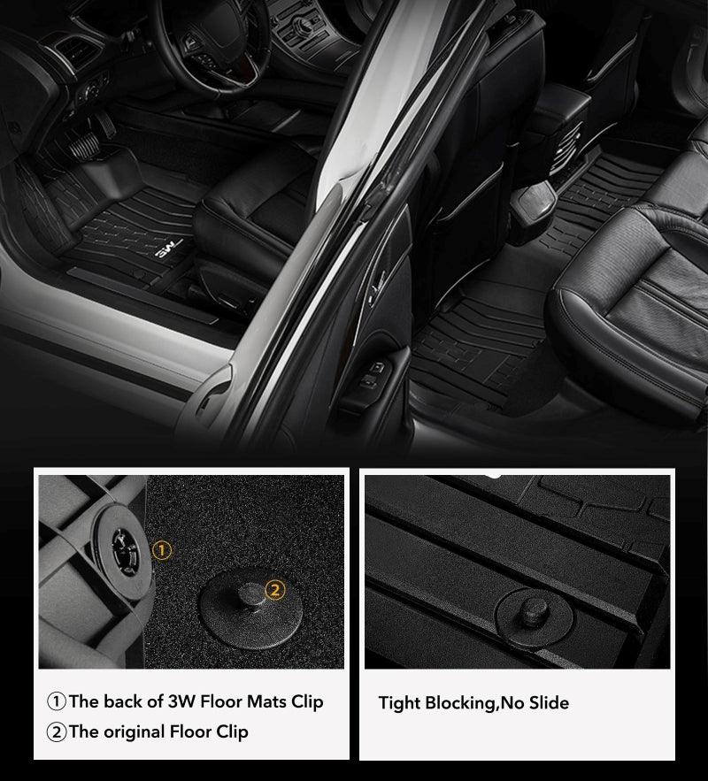 3W Lincoln MKZ 2017-2020 Custom Floor Mats TPE Material & All-Weather Protection Vehicles & Parts 3Wliners