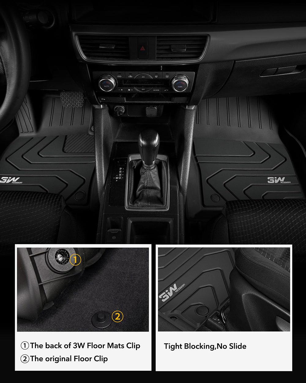 3W Mazda CX-5 2017-2025 Custom Floor Mats TPE Material & All-Weather Protection Vehicles & Parts 3Wliners