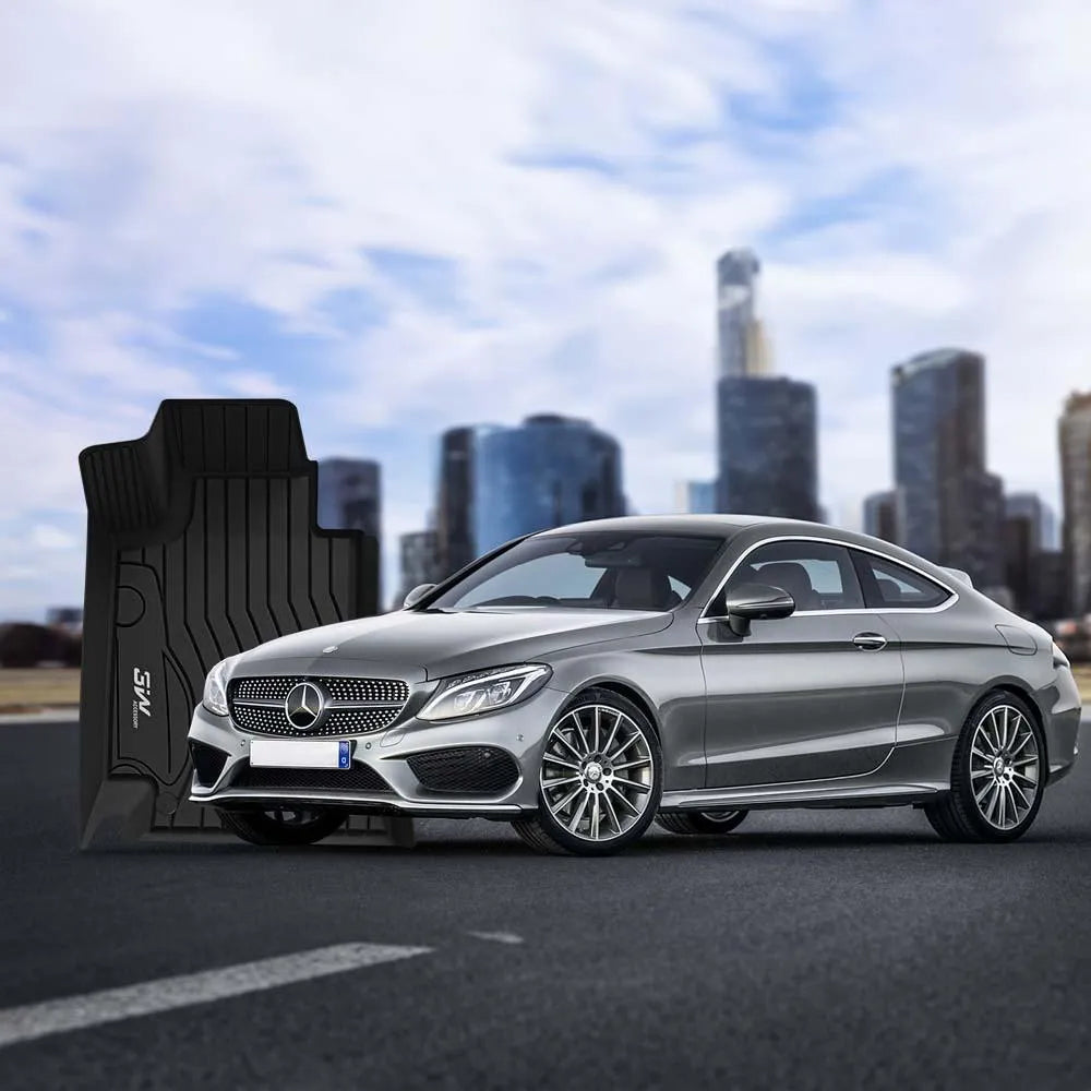 3W Mercedes-Benz C-Class 2015-2021 (for Sedan Only, Not Fit Convertible) Custom Floor Mats TPE Material & All-Weather Protection Vehicles & Parts 3Wliners