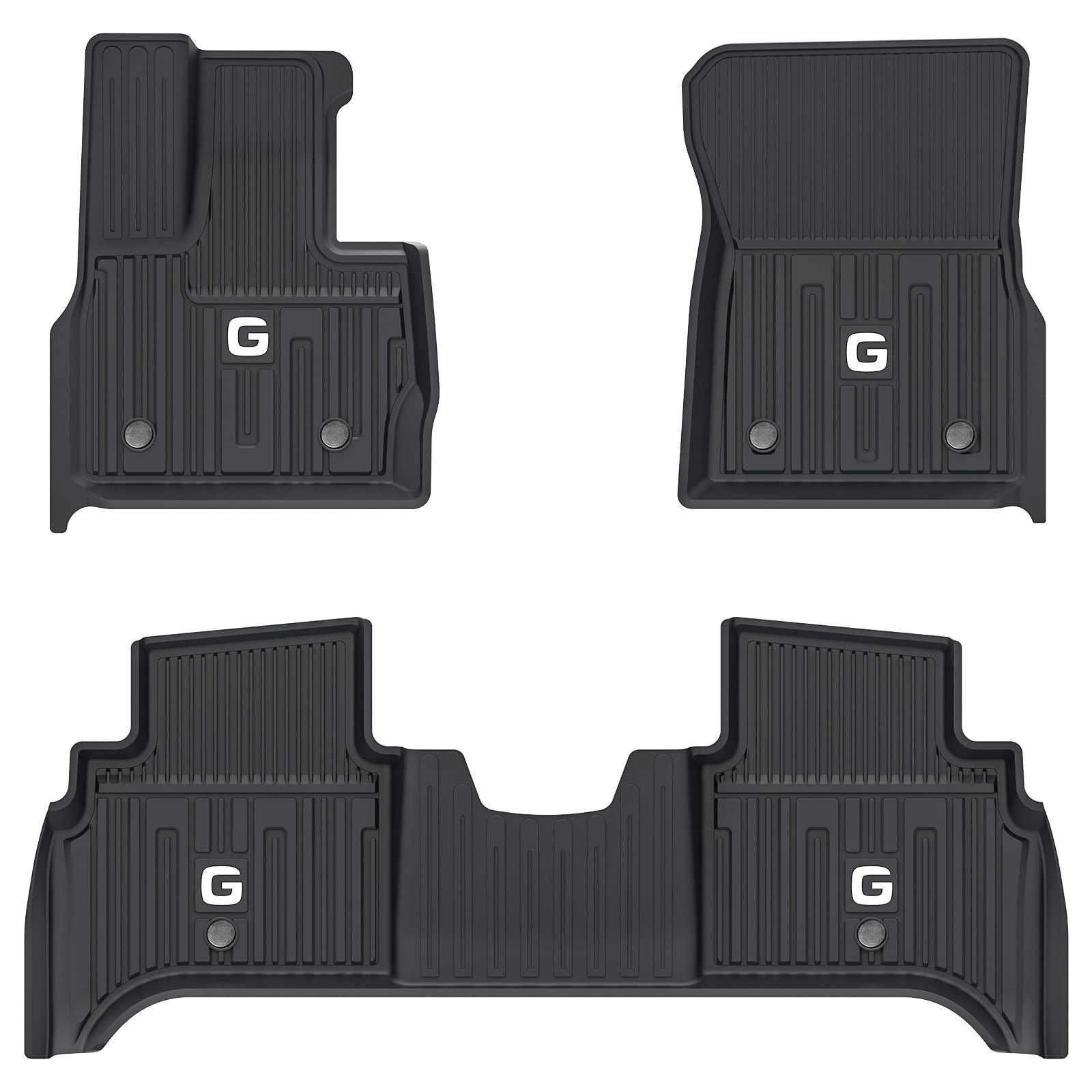 3W Mercedes-Benz G-Class 2019-2025 Custom Floor Mats / Trunk Mat TPE Material & All-Weather Protection Vehicles & Parts 3Wliners 2019-2025 G-Class 2019-2025 1st&2nd Row Mats