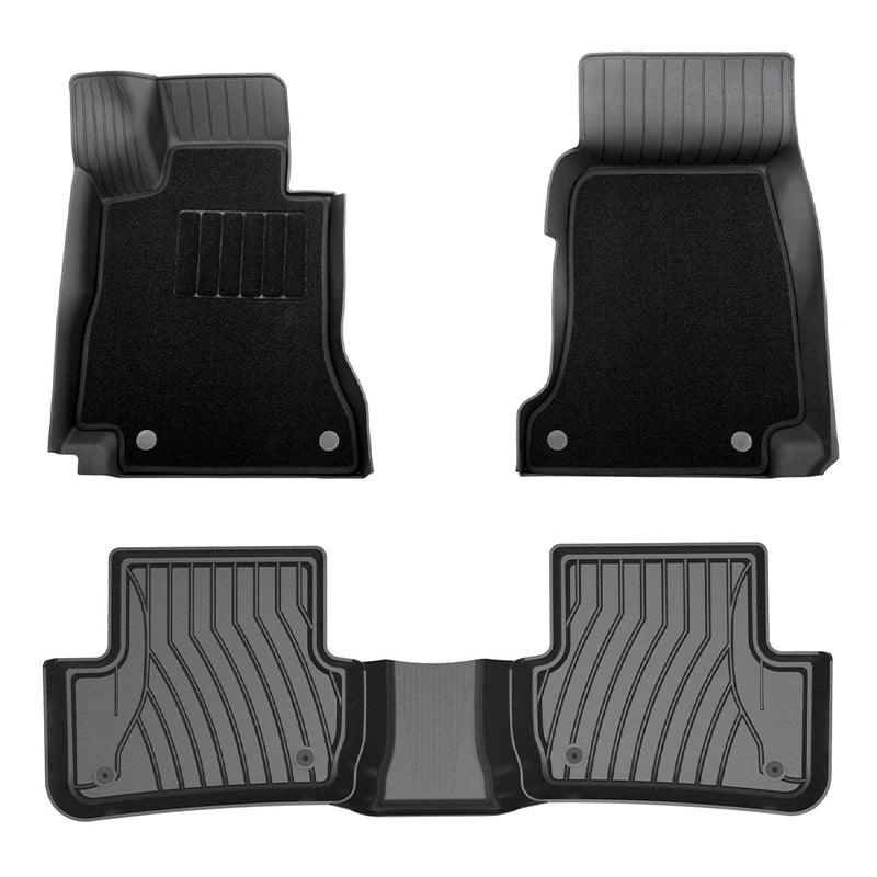 3W Mercedes-Benz GLE 2016-2019 Custom Floor Mats TPE Material & All-Weather Protection (Not Fit Coupe) Vehicles & Parts 3Wliners 2016-2019 GLE 2016-2019 1st&2nd Row Mats with Front Carpet