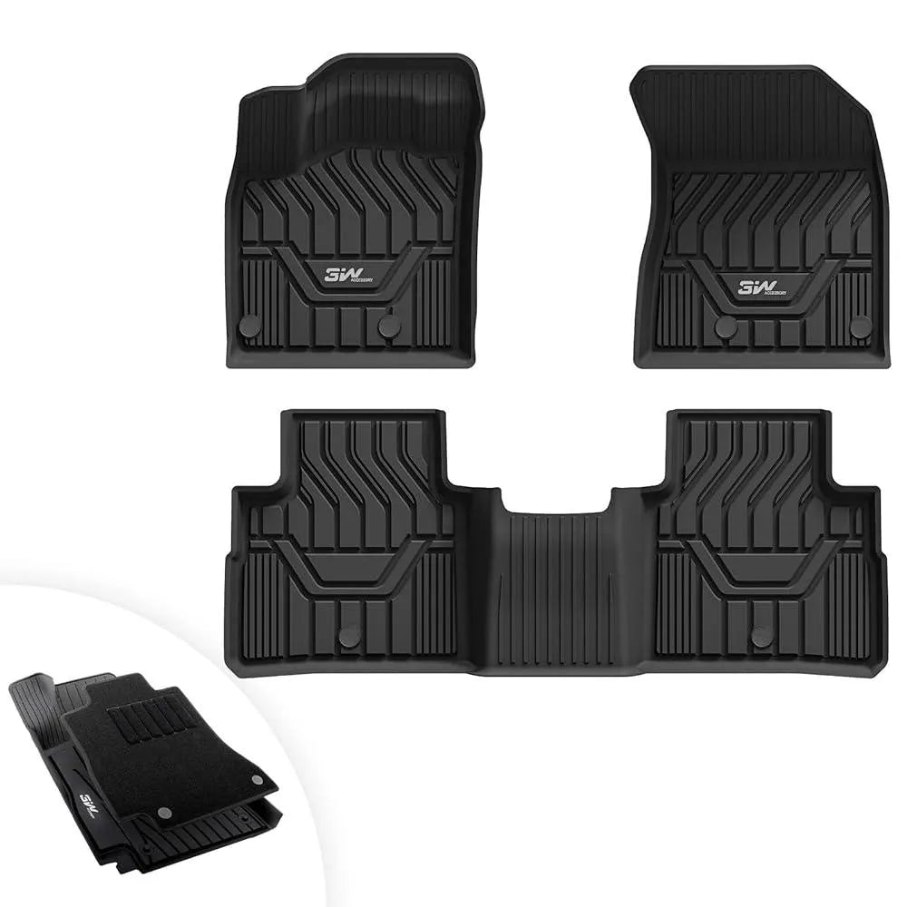 3W Nissan Rogue 2021-2025 (NOT for Sport) Custom Floor Mats TPE Material & All-Weather Protection Vehicles & Parts 3Wliners
