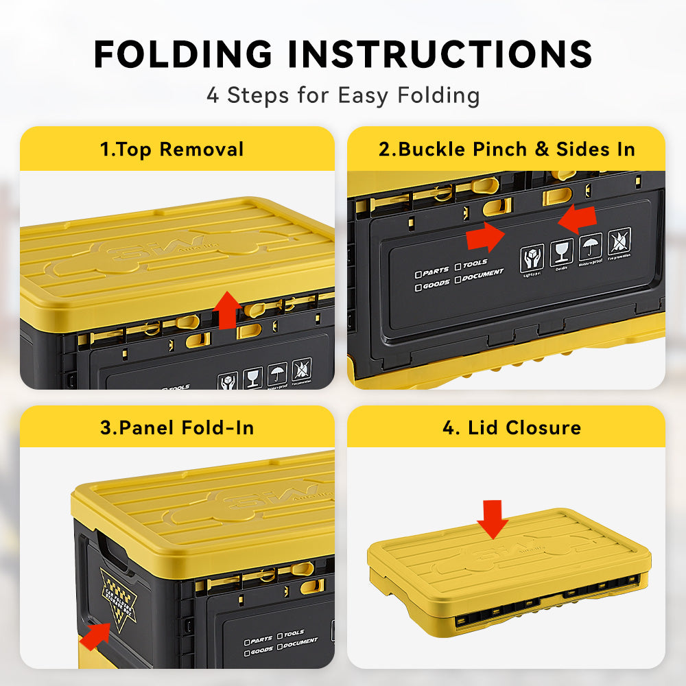 3W 50.5L Folding Storage Box  3Wliners   