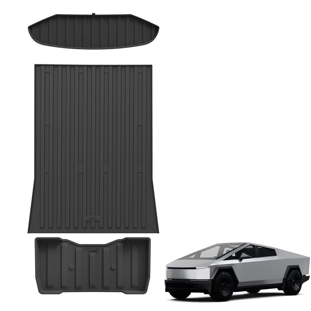 3W Tesla Cybertruck 2023 2024 Custom Floor Mats / Trunk Mats / Bed Mat TPE Material & All-Weather Protection Vehicles & Parts 3Wliners 2023-2024 2023-2024 Tesla Cybertruck Frunk Mat & Under Bed Storage Mat & Bed Mat