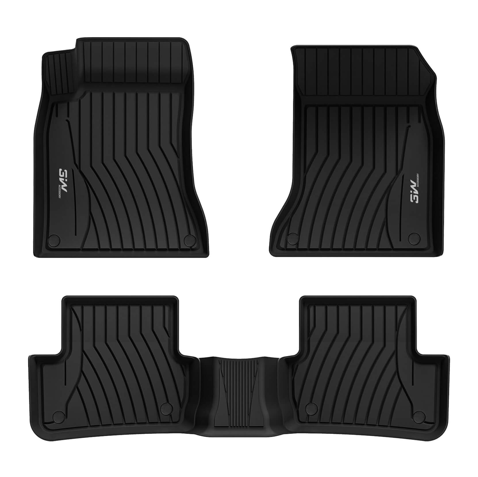 3W Mercedes-Benz GLA 2021-2023 Custom Floor Mats TPE Material & All-Weather Protection Vehicles & Parts 3Wliners 2021-2023 GLA 2021-2023 1st&2nd Row Mats