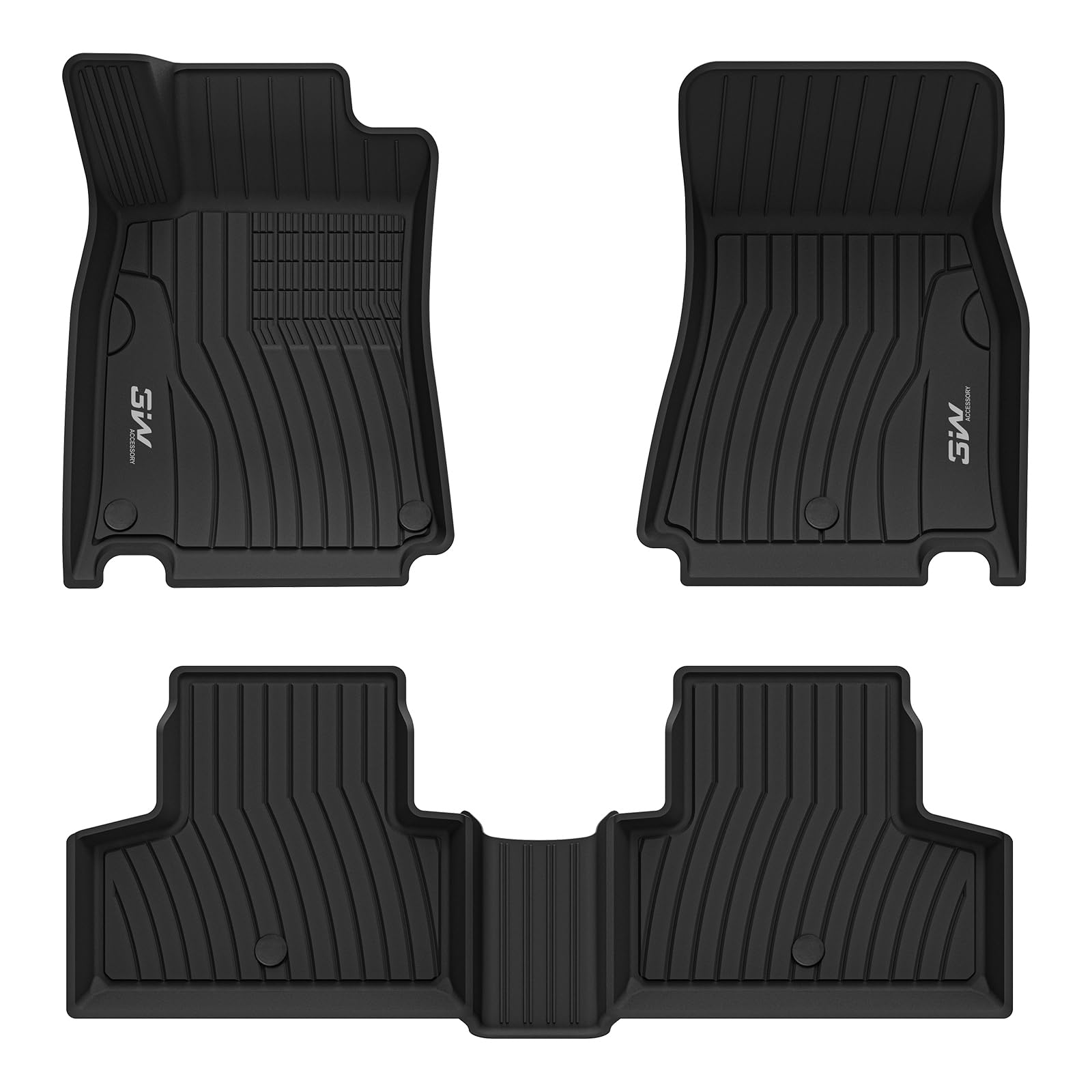 3W Mercedes-Benz GLB 2020-2024 Custom Floor Mats TPE Material & All-Weather Protection Vehicles & Parts 3Wliners 2020-2023 GLB 2020-2023 1st&2nd Row Mats