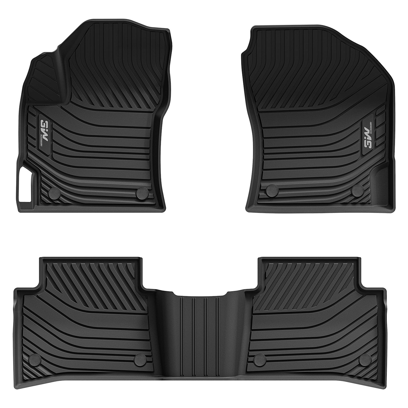 3W Toyota Corolla Sedan (Not for Cross or Hatchback) 2020-2024 Custom Floor Mats TPE Material & All-Weather Protection Vehicles & Parts 3Wliners 2020-2024 Corolla 2020-2024 1st&2nd Row Mats