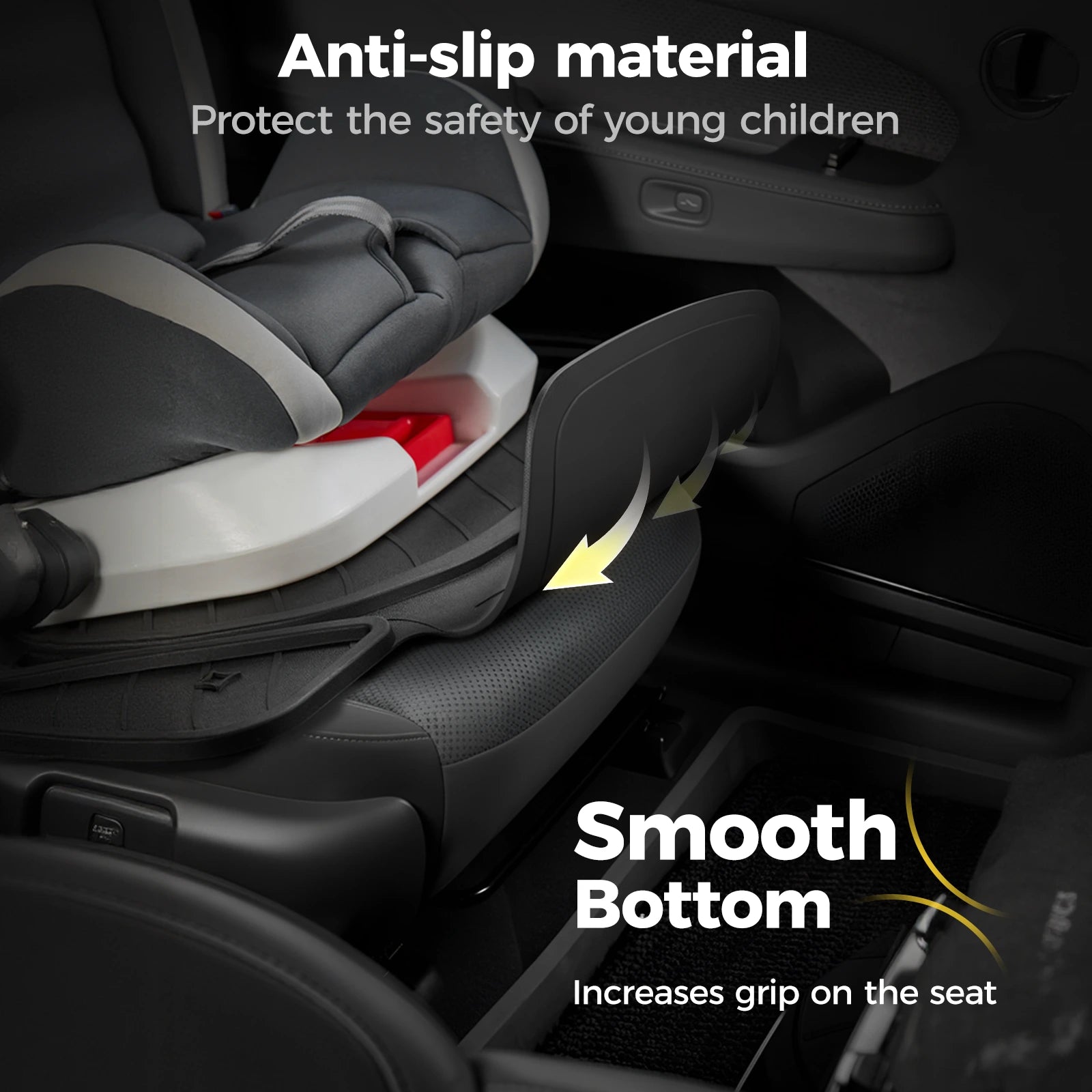 3W Car Seat Protector for Baby Car Seat Fits All Car Models TPE Fabric Waterproof Durable