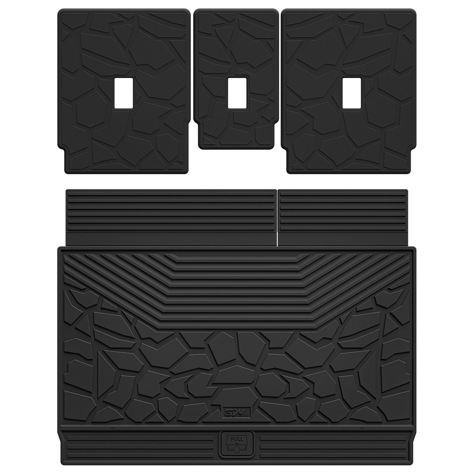 3W Ford Expedition Max 8 Seats 2025 Custom Floor Mats/ Crago Liner Thorex™ All-Weather Protection - 3Wliners