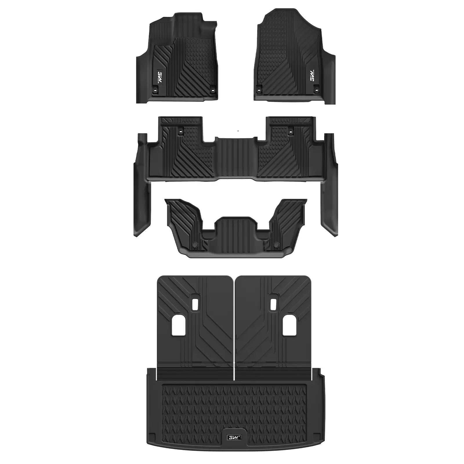 3W Acura MDX 2022-2025 Custom Floor Mats Backrest Mat Cargo Liner Thorex™ All-Weather Protection - 3Wliners