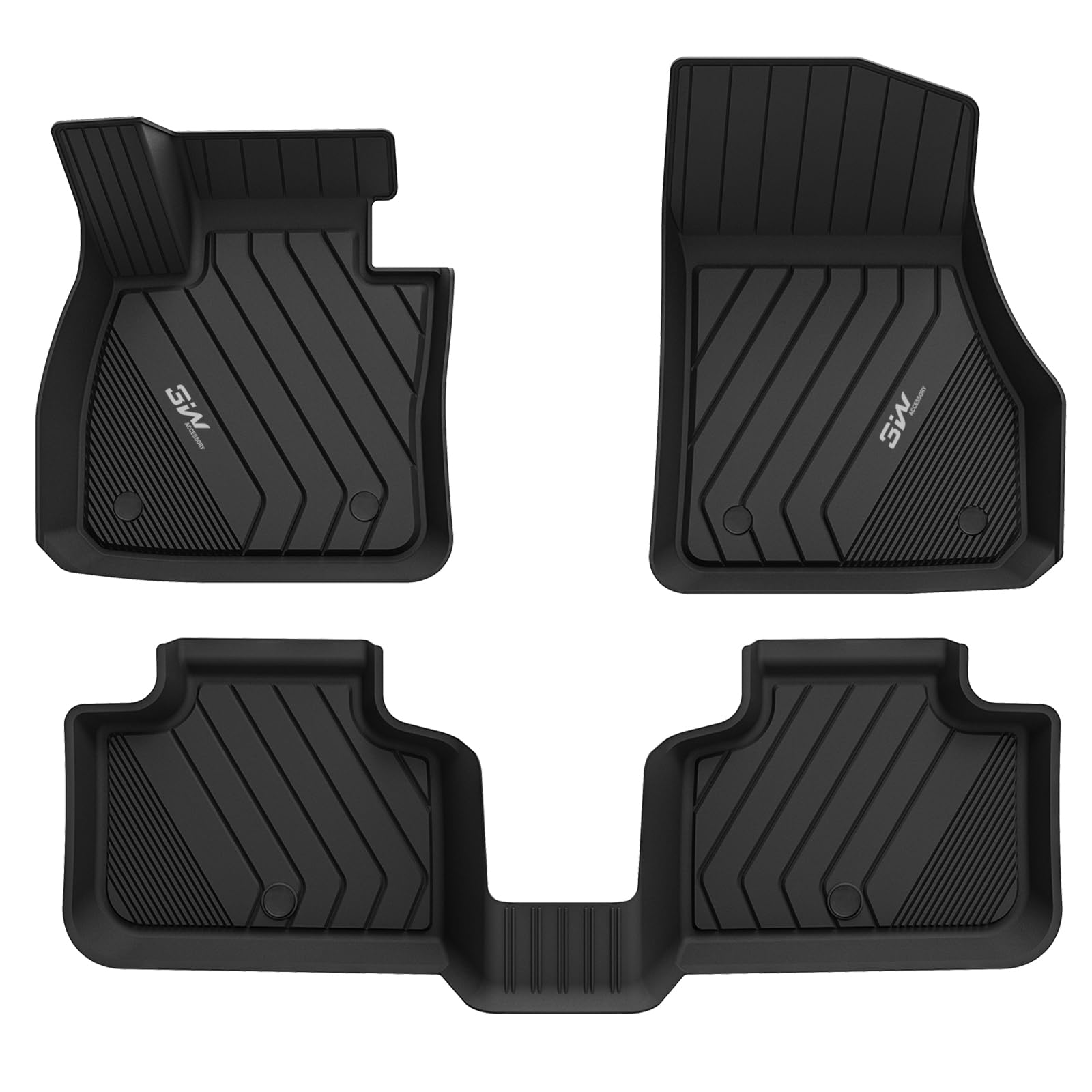 3W BMW X2 2018-2023 Custom Floor Mats TPE Material & All-Weather Protection Vehicles & Parts 3Wliners 2018-2023 X2 2018-2023 1st&2nd Row Mats