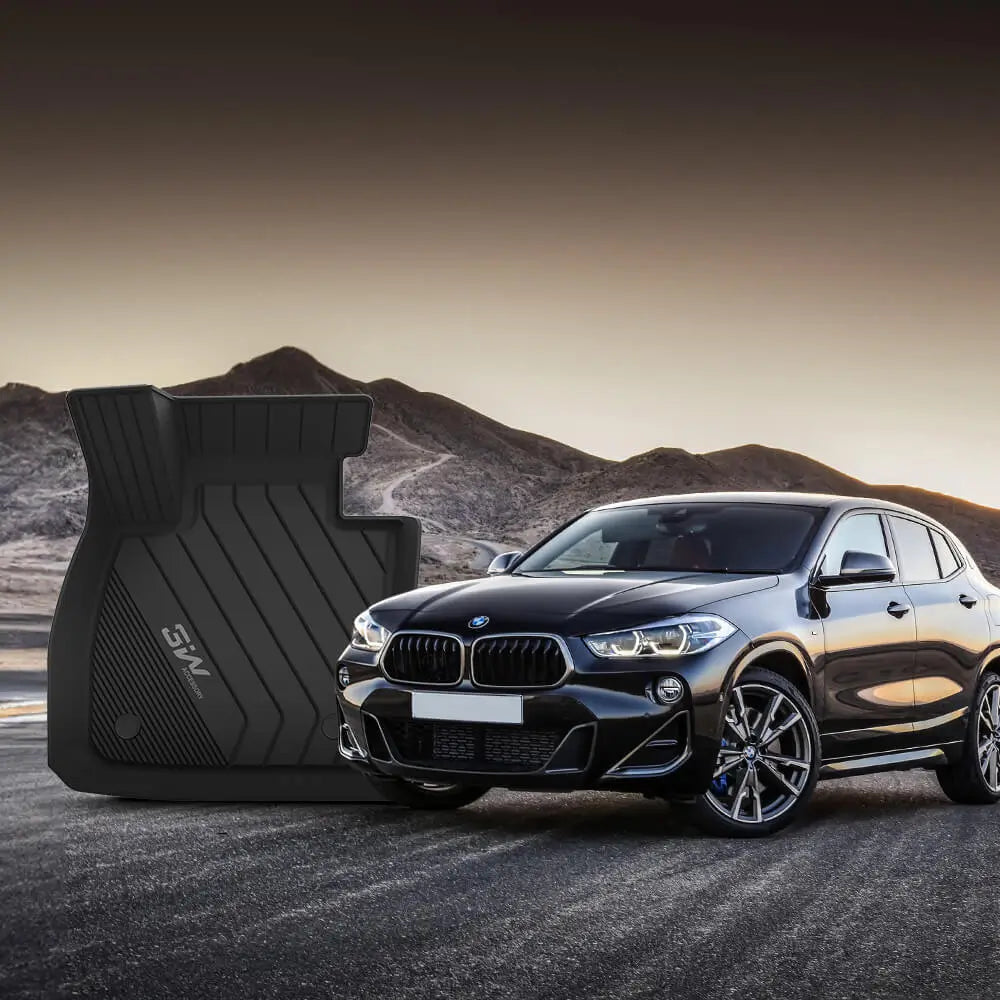 3W BMW X2 2018-2023 Custom Floor Mats TPE Material & All-Weather Protection Vehicles & Parts 3Wliners