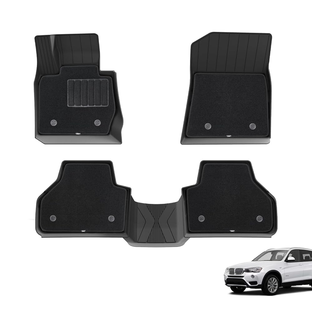 3W BMW X3 F25 2011-2017 Custom Floor Mats Thorex™ All-Weather Protection - 3Wliners
