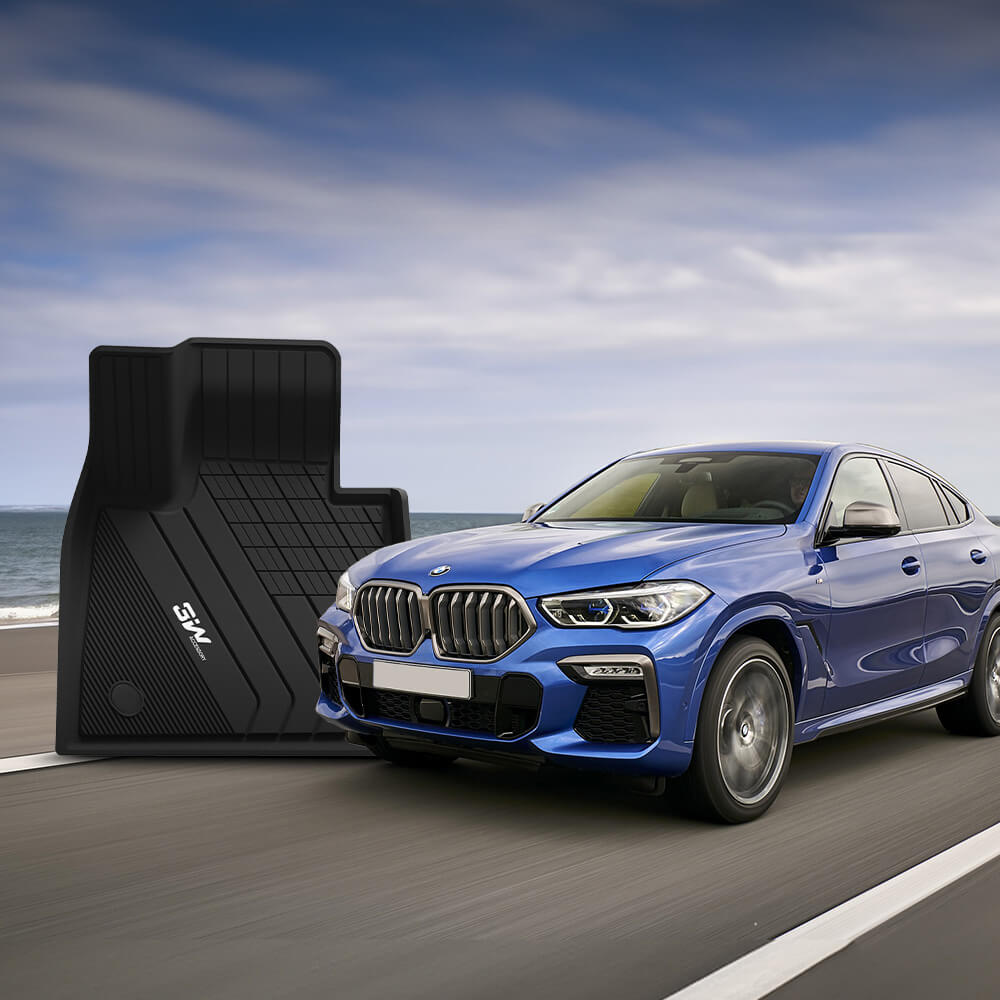 3W BMW X6 2020-2025 M/M50i/sDrive40i/xDrive40i G06 Custom Floor Mats TPE Material & All-Weather Protection Vehicles & Parts 3Wliners