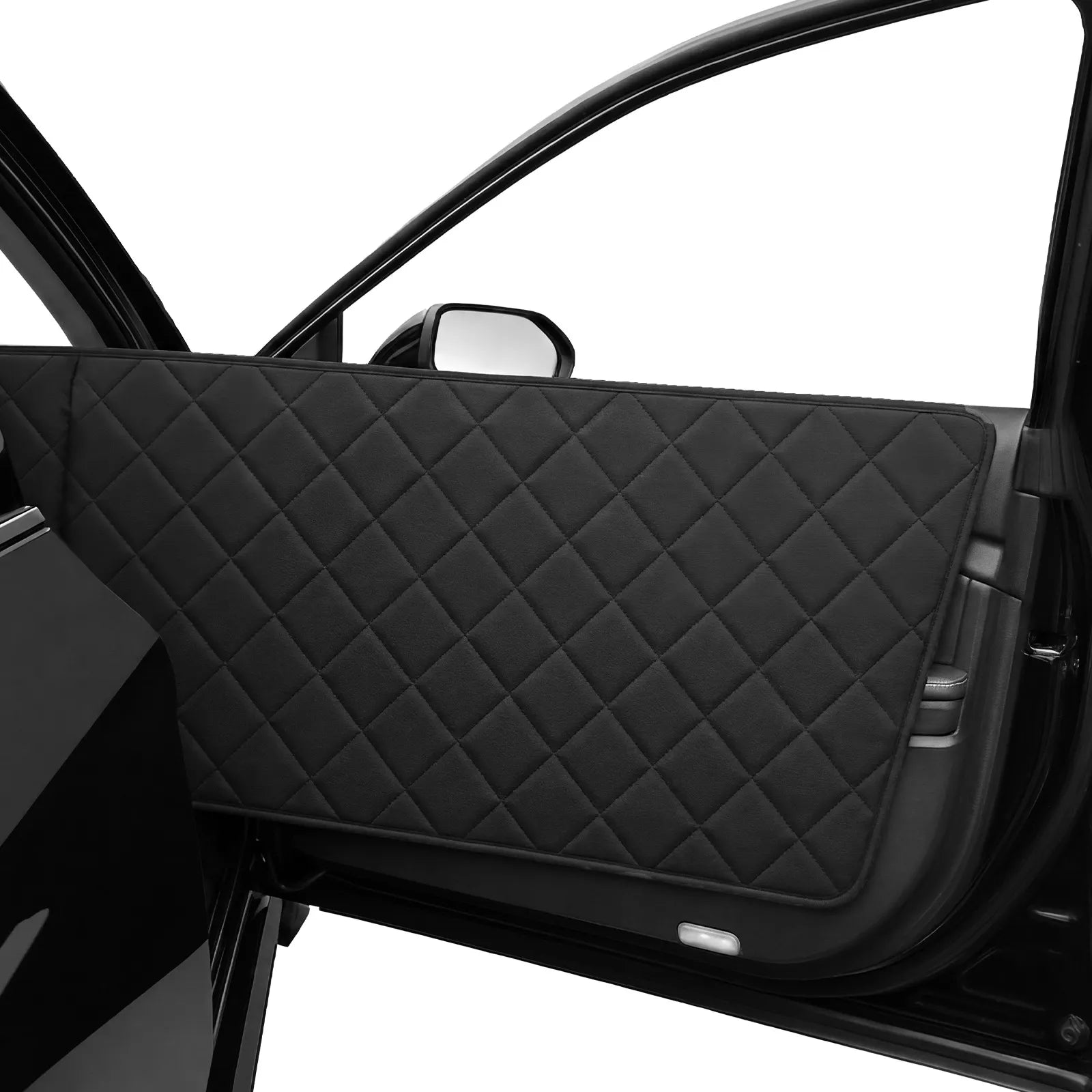 Front Seat Dog Car Seat with Safety Buckle Detachable & Waterproof Car Door Full Protection Pet Scratch-Proof Black Passenger Seats Cover Protector for SUV Trucks