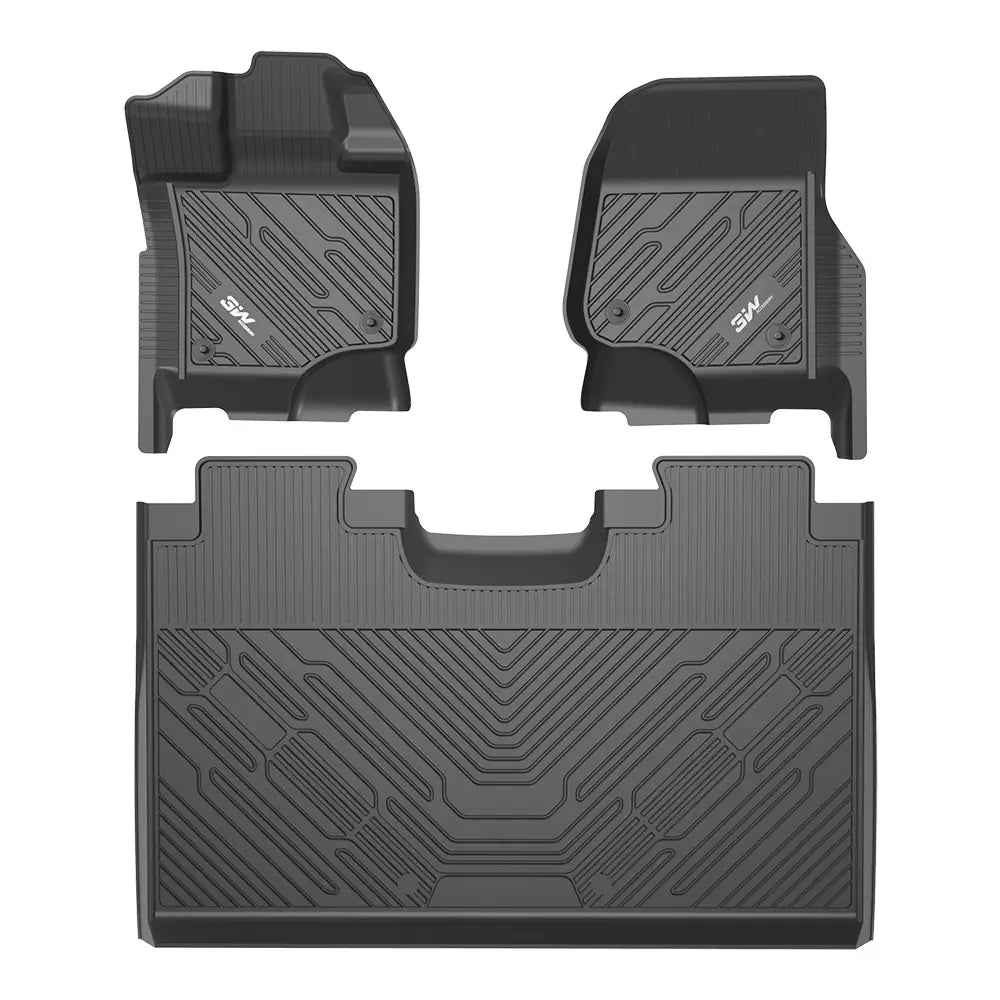 3W Ford F150 Custom Floor Mats F-150 Lightning SuperCrew Cab 2015-2025 Thorex™ All-Weather Protection - 3Wliners