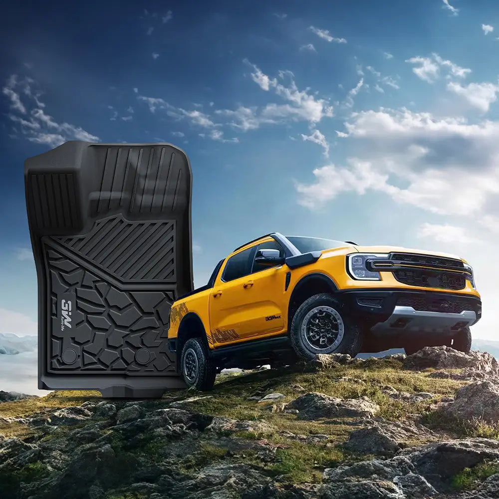 3W Ford Ranger SuperCrew 2024-2025 Custom Floor Mats Thorex™ All-Weather Protection - 3Wliners