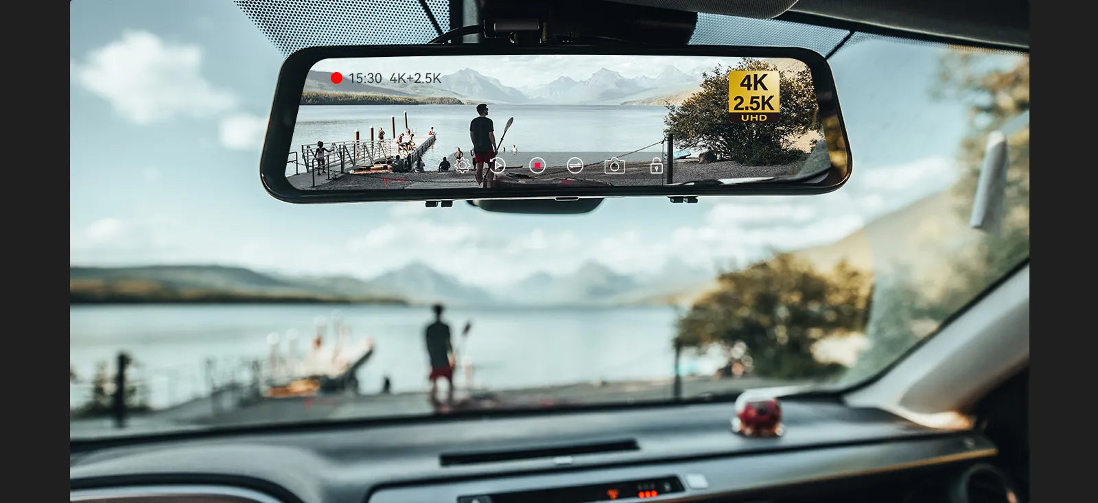 WOLFBOX G900 4K+2.5K Touch Screen Parking Monitoring Dash Cam Smart Mirror
Active