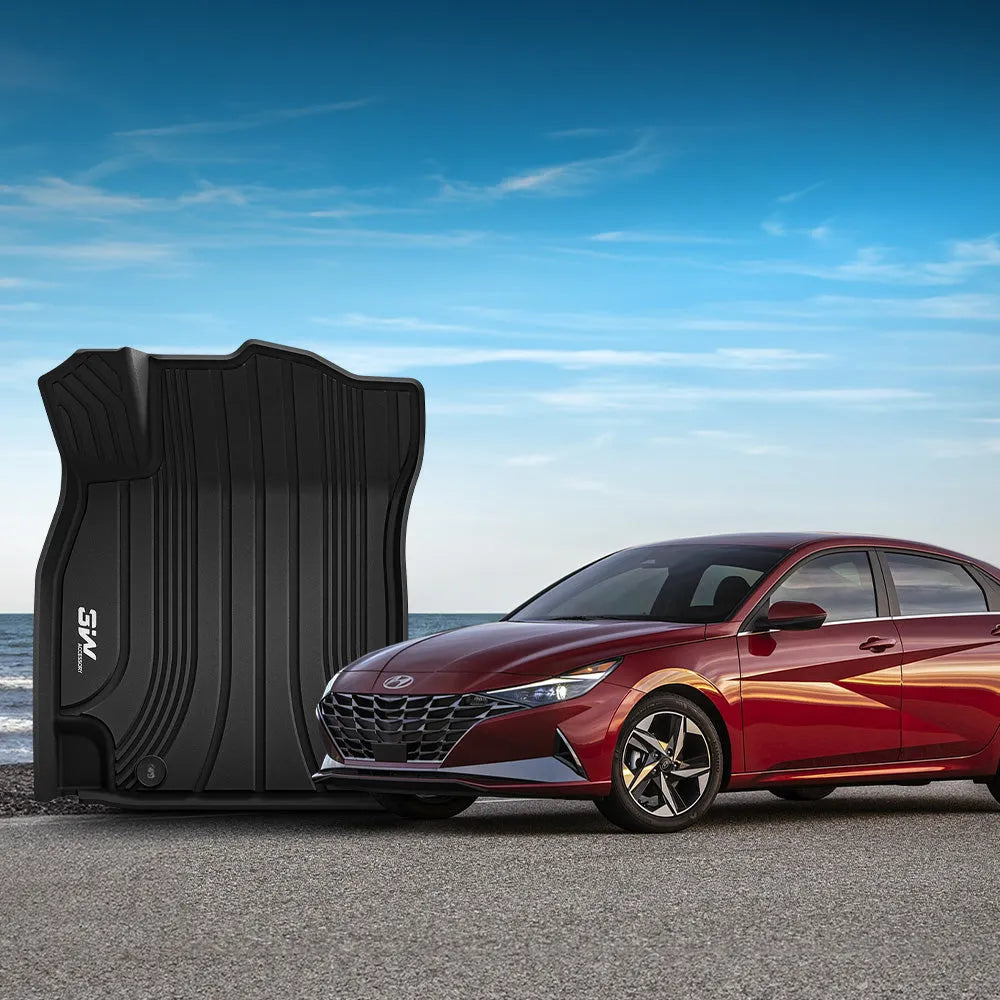3W Hyundai Elantra 2021-2025 (Not for Hybrid or Elantra N) Custom Floor Mats TPE Material & All-Weather Protection Vehicles & Parts 3Wliners