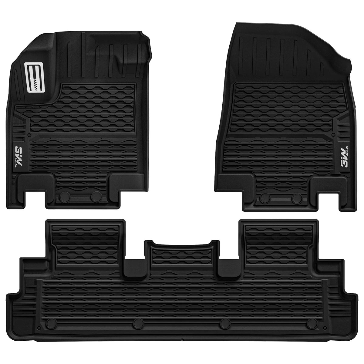 Floor Mats for Infiniti QX65, All Weather TPE Custom Fit Floor Liners, TPE Easy Clean Durable 1st-2nd Row Car Mats Car Accessories, with Metal Pedals,Black