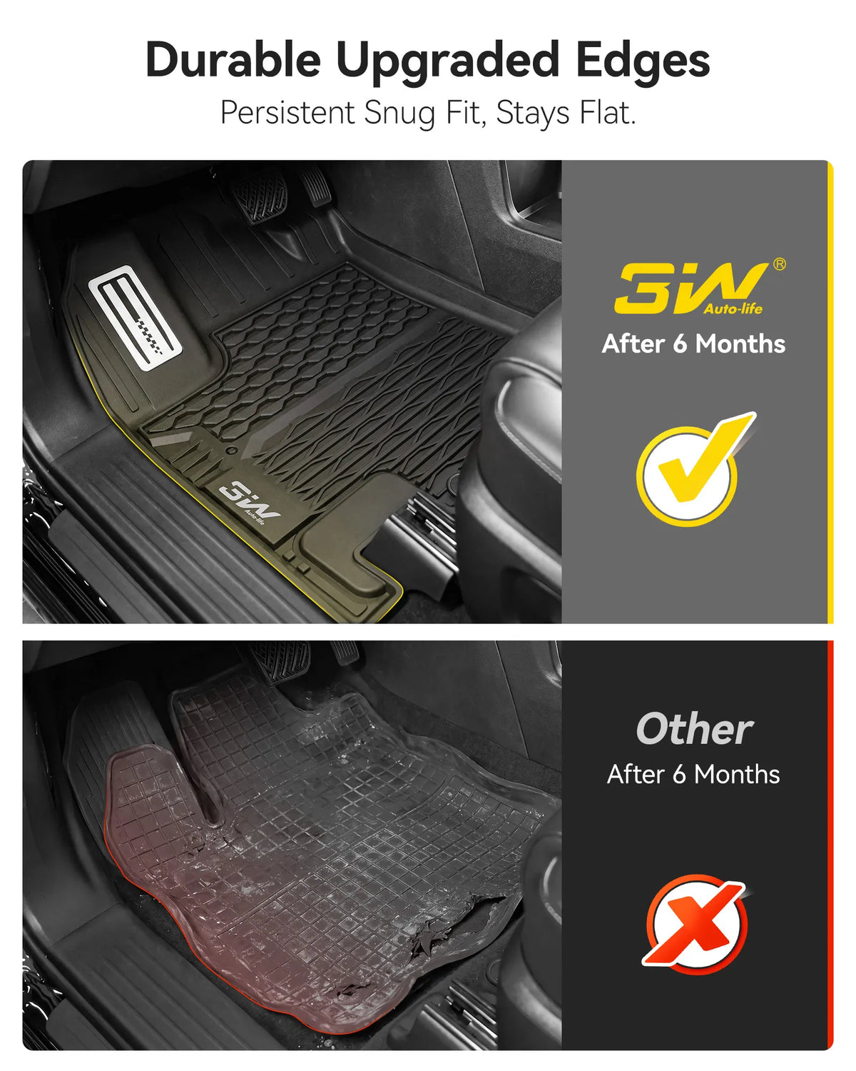 Floor Mats for Infiniti QX65, All Weather TPE Custom Fit Floor Liners, TPE Easy Clean Durable 1st-2nd Row Car Mats Car Accessories, with Metal Pedals,Black