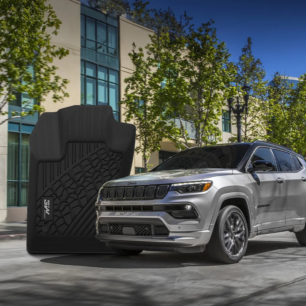 3W Floor Mats for Jeep Compass 2017-2025 Custom TPE Material & All-Weather Protection Vehicles & Parts 3Wliners