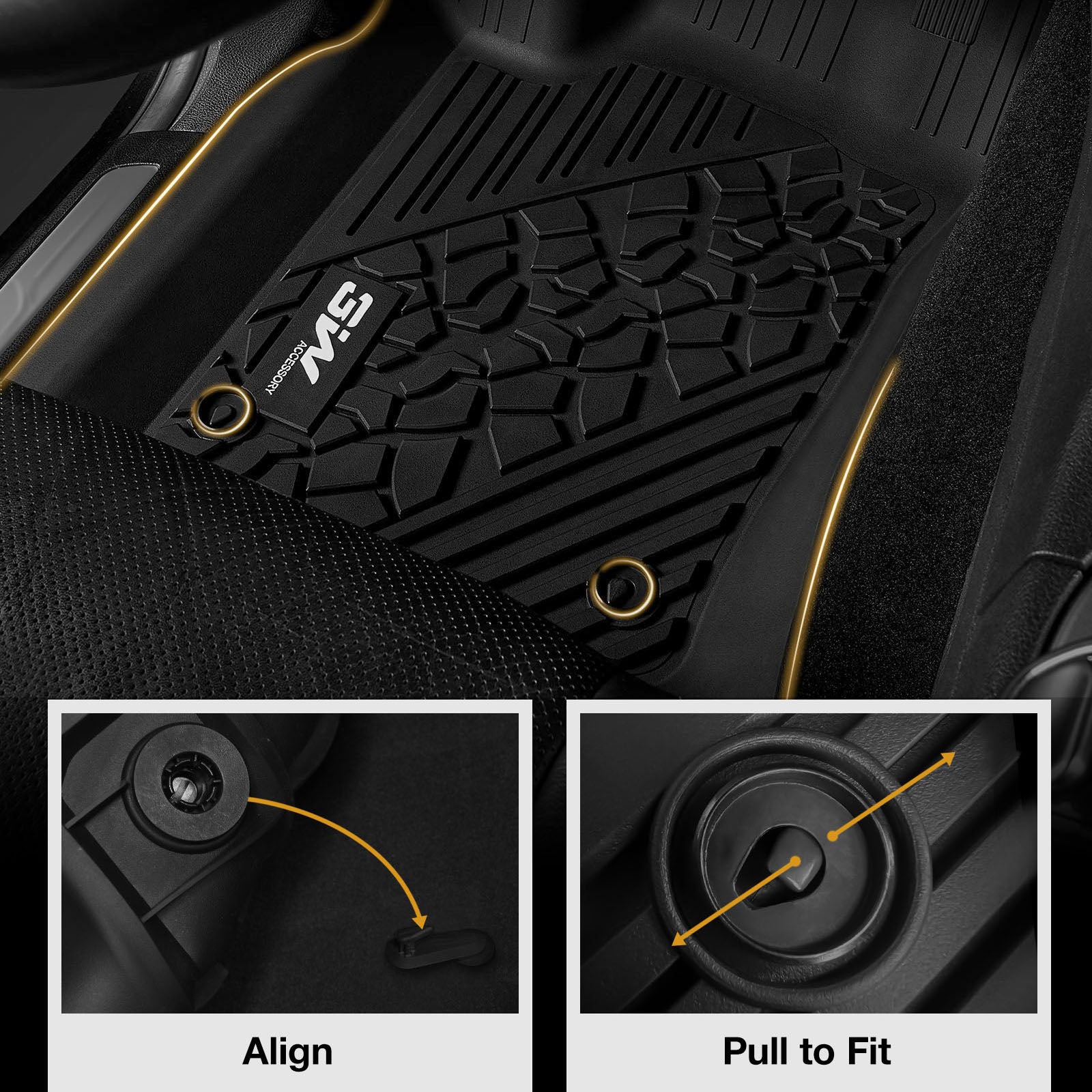 3W Jeep Grand Cherokee 2013-2015 (Non L or WK) Custom Floor Mat Trunk Mat TPE Material & All-Weather Protection Vehicles & Parts 3Wliners