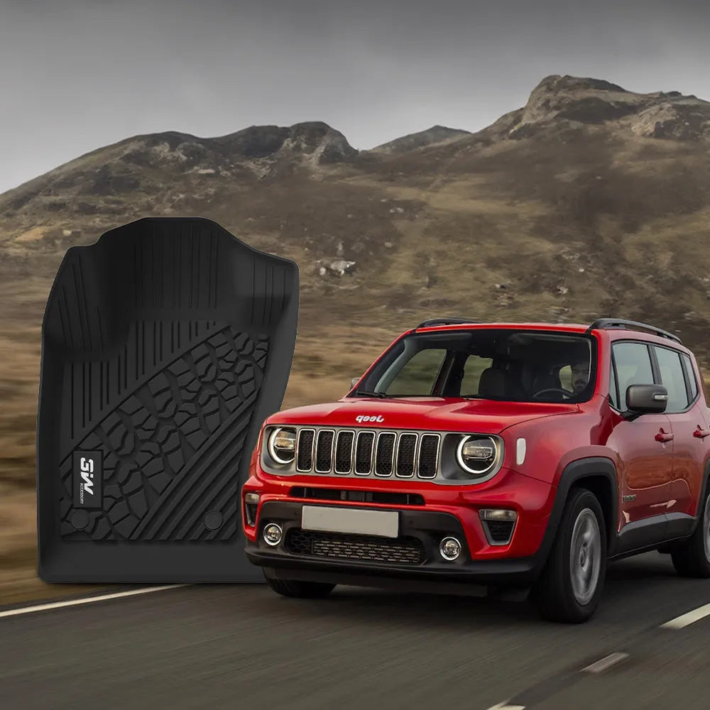 3W Jeep Renegade 2015-2024 Custom Floor Mats TPE Material & All-Weather Protection Vehicles & Parts 3Wliners