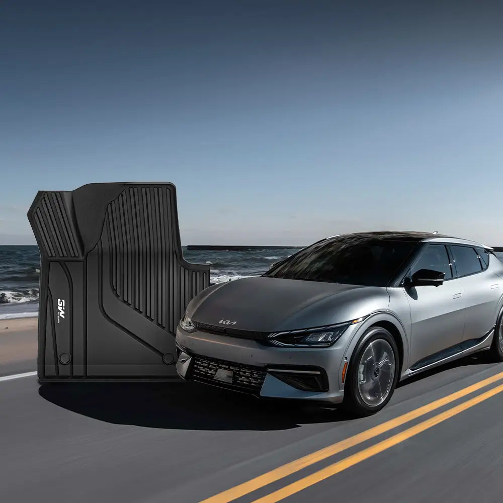3W Kia EV6 2024 2023 2022 Custom Floor Mats TPE Material & All-Weather Protection 3Wliners
