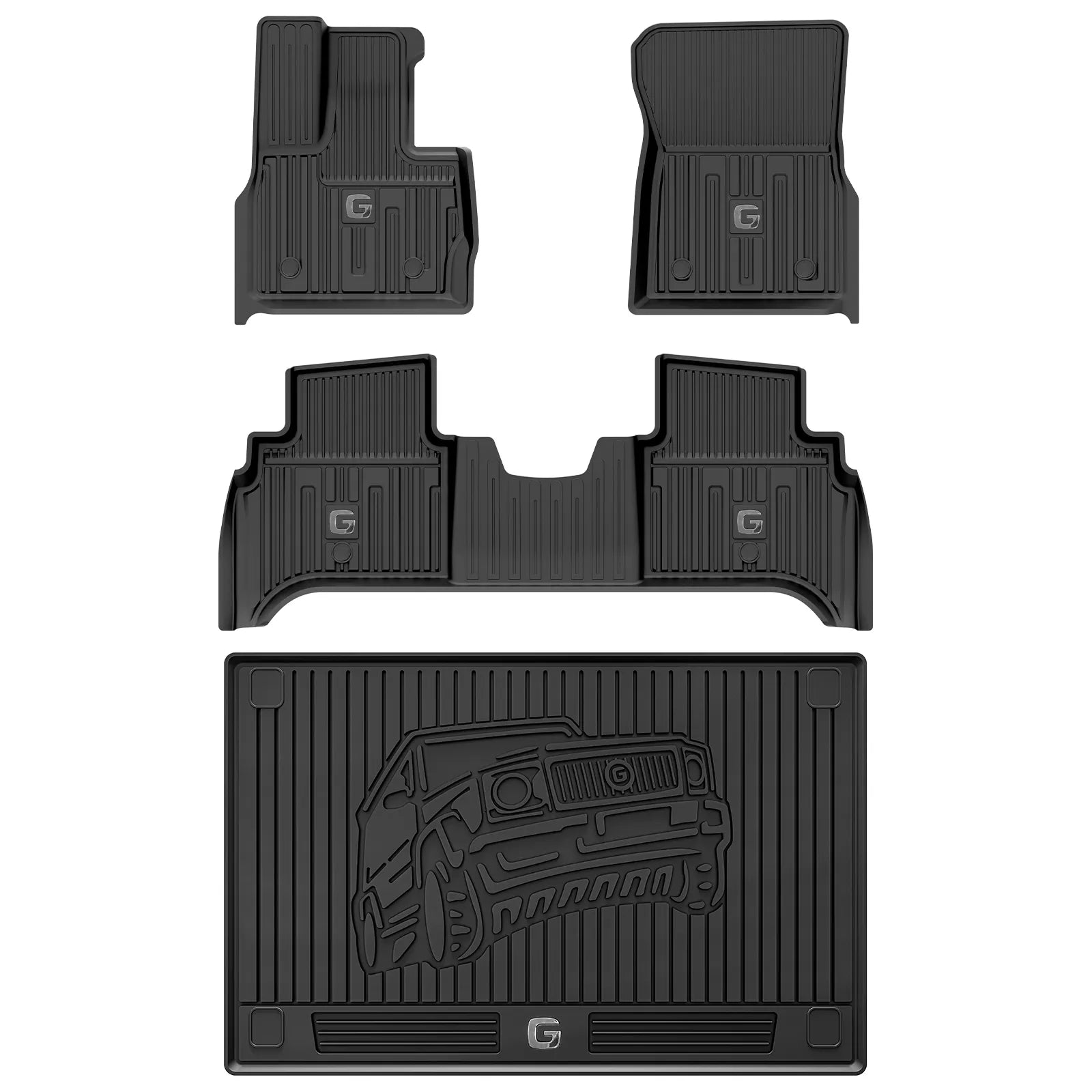 3W Mercedes-Benz G-Class 2019-2025 Custom Floor Mats / Trunk Mat TPE Material & All-Weather Protection Vehicles & Parts 3Wliners Car Accessories