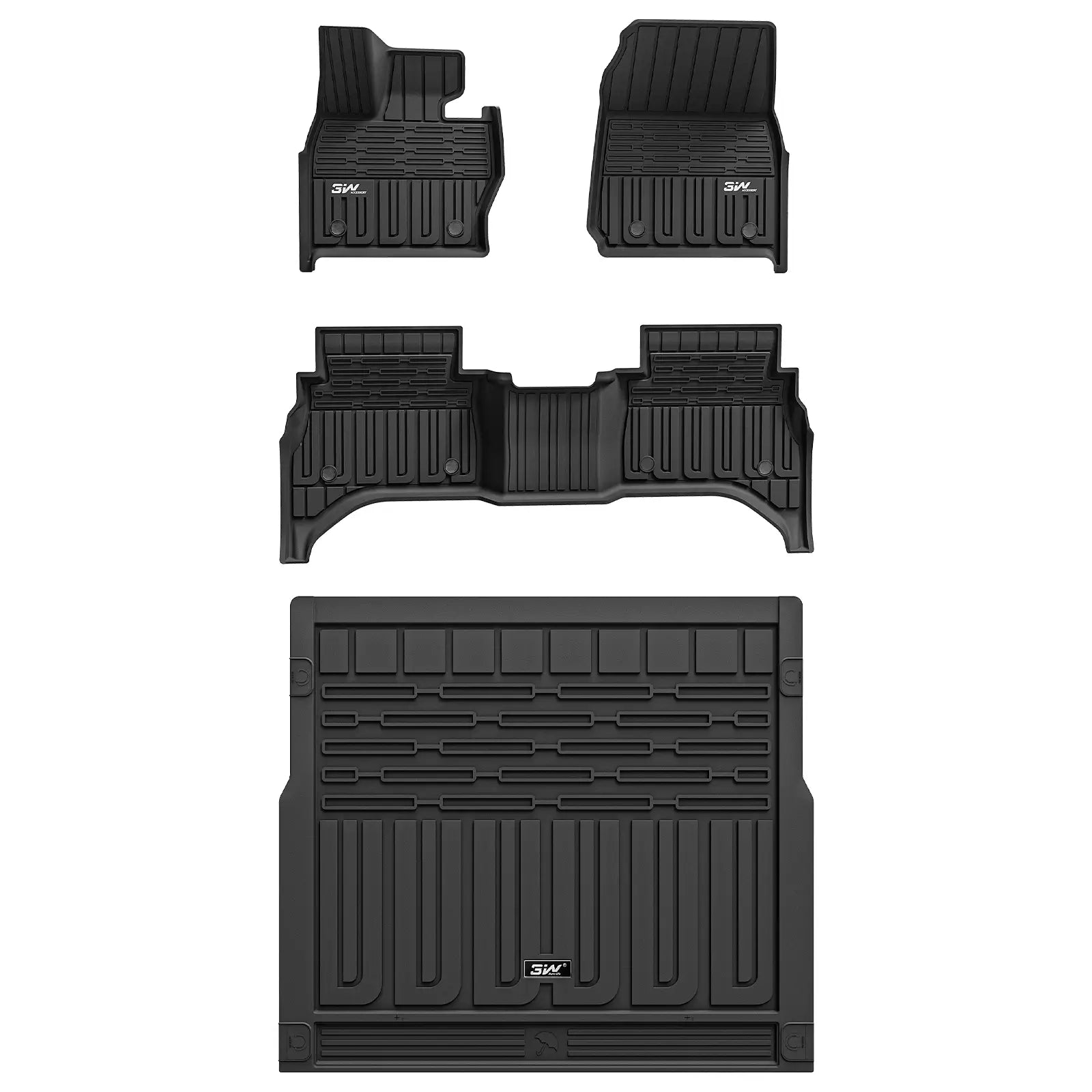 3W Land Rover/Range Rover Sport 2023-2025 Custom Floor Mats / Trunk Mat TPE Material & All-Weather Protection Vehicles & Parts 3Wliners 2023-2025 Range Rover Sport 2023-2025 1st&2nd Row Mats + Trunk Mat