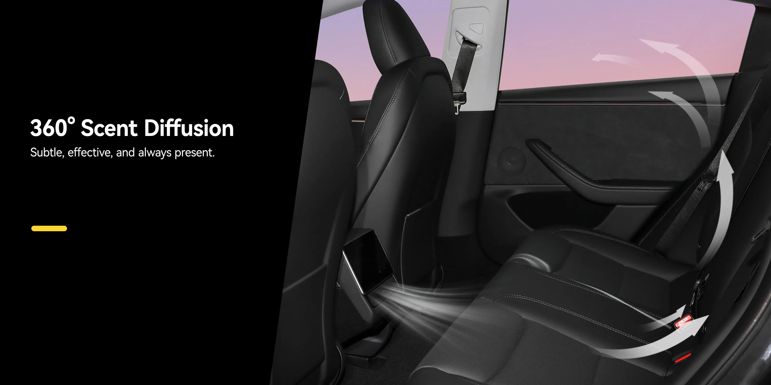 Rear Car Air Vent Freshener For Tesla Model 3 Highland 2024-2025/ Y Juniper 2025-2026 Damage-Free Installation, OEM-Matched Fit, Long-Lasting Fragrance