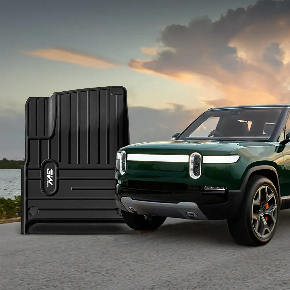 3W Custom Floor Mats for Rivian R1S 2022-2024 TPE Material & All-Weather Protection 3Wliners