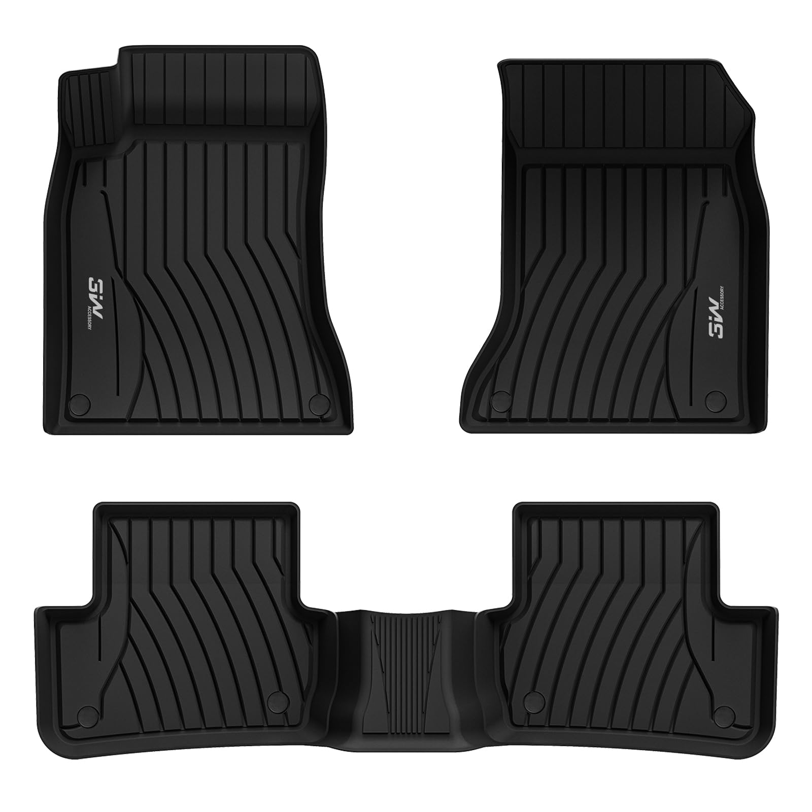 3W Mercedes-Benz GLA 2015-2020 Custom Floor Mats TPE Material & All-Weather Protection Vehicles & Parts 3Wliners 2015-2020 GLA 2015-2020 1st&2nd Row Mats