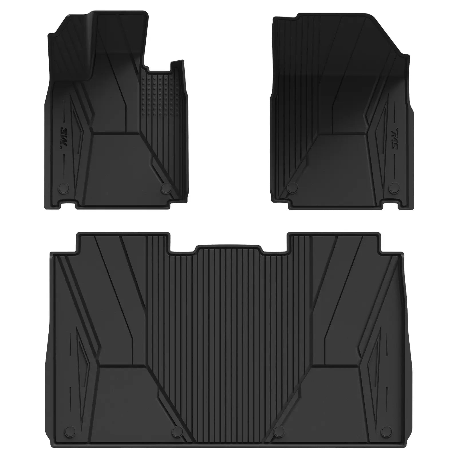 3W Tesla Cybertruck 2023 2024 Custom Floor Mats / Trunk Mats / Bed Mat TPE Material & All-Weather Protection Vehicles & Parts 3Wliners 2023-2024 2023-2024 Tesla Cybertruck 1st&2nd Row Mats