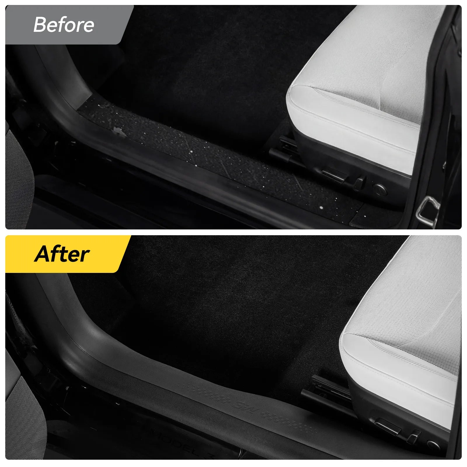 3W Tesla Model 3 Highland 2024-2026 Door Sill Guards 5PCS Trunk Protector Custom Fit Car Accessories TPE Anti-Kick Door Entry Cover