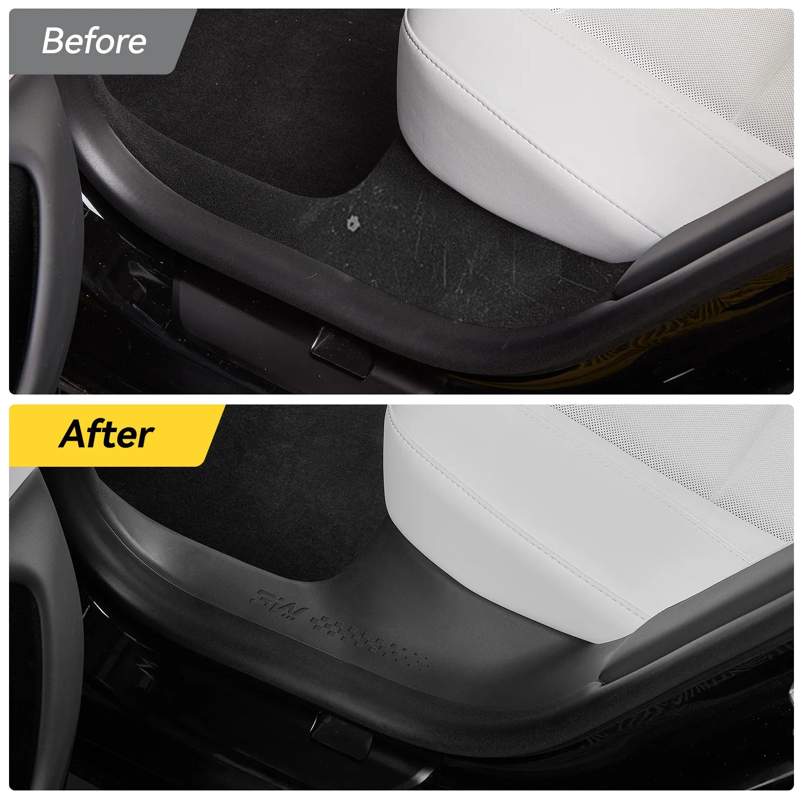 3W Tesla Model 3 Highland 2024-2026 Door Sill Guards 5PCS Trunk Protector Custom Fit Car Accessories TPE Anti-Kick Door Entry Cover